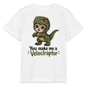 Tu fais de moi un chat vélociraptor - T-shirt bio MINI CREATOR Stanley/Stella Enfant - blanc - Devant - Maike (125cm)