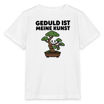 Bonsai-Baum – Geduld ist meine Kunst – Zen Design - Stanley/Stella Kinder T-Shirt MINI CREATOR  - Weiß - Vorne - Maike (125cm)