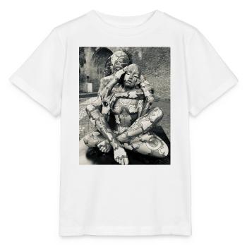 Géométrie du corps en duo - T-shirt bio MINI CREATOR Stanley/Stella Enfant - blanc - Devant - Maike (125cm)