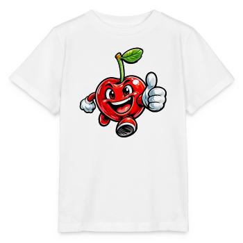 Cherry thumbs up - Stanley/Stella MINI CREATOR Kids’ T-Shirt - white - Front - Maike (125cm)