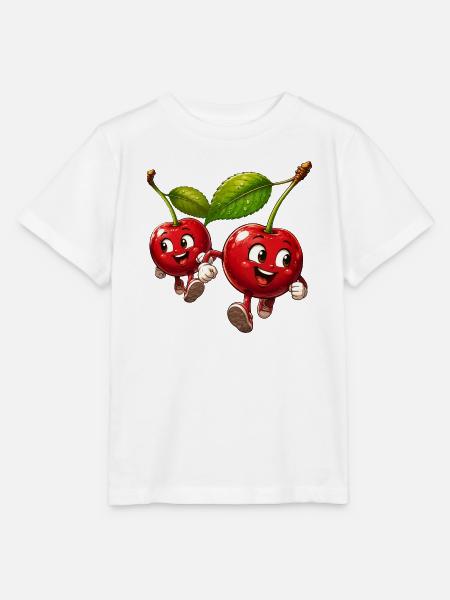laufende Kirschen - Stanley/Stella Kinder T-Shirt MINI CREATOR - Weiß