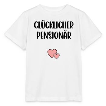Glücklicher Pensionär Herz - Stanley/Stella Kinder T-Shirt MINI CREATOR  - Weiß - Vorne - Maike (125cm)