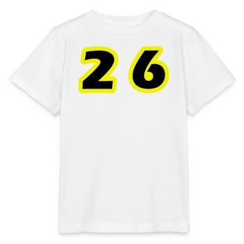 Symbole du chiffre 26 - T-shirt bio MINI CREATOR Stanley/Stella Enfant - blanc - Devant - Maike (125cm)