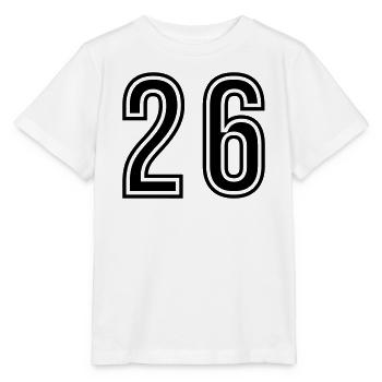 Symbole du chiffre 26 - T-shirt bio MINI CREATOR Stanley/Stella Enfant - blanc - Devant - Maike (125cm)