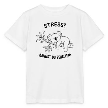 Du stress ? Tu peux le garder ! - T-shirt bio MINI CREATOR Stanley/Stella Enfant - blanc - Devant - Maike (125cm)