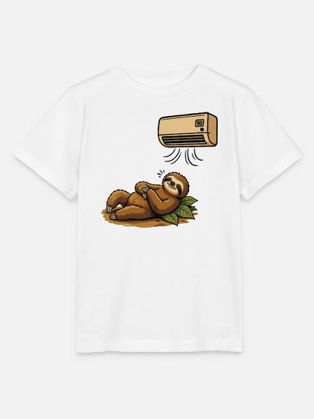 Sommerfaultier, klimatisiert, intensive Hitze - Stanley/Stella Kinder T-Shirt MINI CREATOR  - Weiß