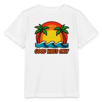 Vibes Palm Sunset - T-shirt bio MINI CREATOR Stanley/Stella Enfant - blanc - Devant - Maike (125cm)