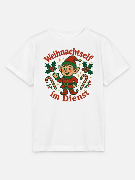 Weihnachtself im Dienst - Stanley/Stella Kinder T-Shirt MINI CREATOR - Weiß