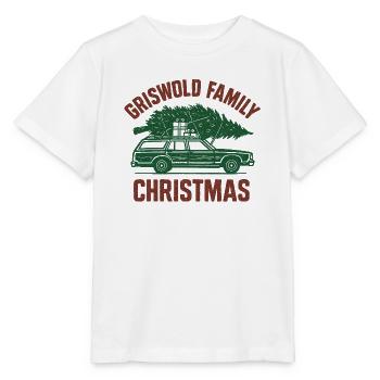 Vintage Familienweihnacht Auto - Stanley/Stella Kinder T-Shirt MINI CREATOR  - Weiß - Vorne - Maike (125cm)