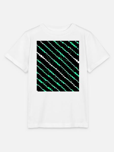 Neon Zickzackstreifen Muster - Stanley/Stella Kinder T-Shirt MINI CREATOR  - Weiß