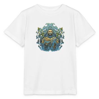 Poseidon Sea God Trident Design - Stanley/Stella MINI CREATOR Kids’ T-Shirt - white - Front - Maike (125cm)