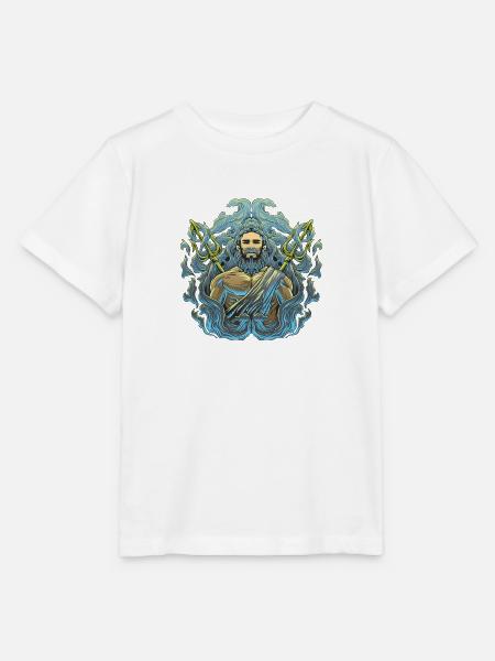 Poseidon Meeresgott Dreizack Design - Stanley/Stella Kinder T-Shirt MINI CREATOR - Weiß