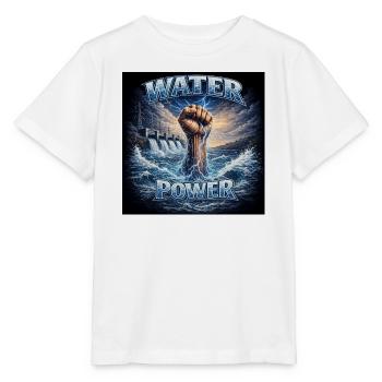 Pouvoir de l’eau : Poing de Fer Orageux - T-shirt bio MINI CREATOR Stanley/Stella Enfant - blanc - Devant - Maike (125cm)