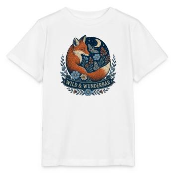 Wild & Wunderbar – Mystischer Fuchs - Stanley/Stella Kinder T-Shirt MINI CREATOR  - Weiß - Vorne - Maike (125cm)