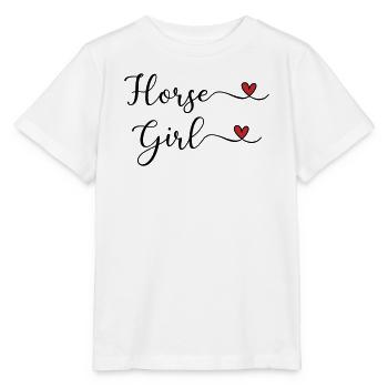 Horse Girl Heart - Stanley/Stella MINI CREATOR Kids’ T-Shirt - white - Front - Maike (125cm)