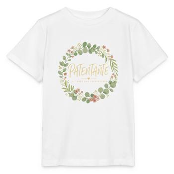 Patentante Eukalyptus Kranz - Stanley/Stella Kinder T-Shirt MINI CREATOR  - Weiß - Vorne - Maike (125cm)