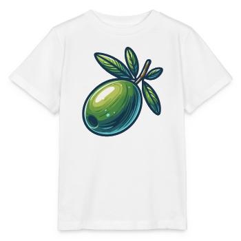 Olive Stylisée Émeraude - T-shirt bio MINI CREATOR Stanley/Stella Enfant - blanc - Devant - Maike (125cm)
