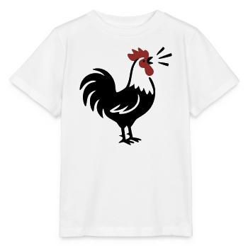 Logo de la ferme Rooster Crows - T-shirt bio MINI CREATOR Stanley/Stella Enfant - blanc - Devant - Maike (125cm)