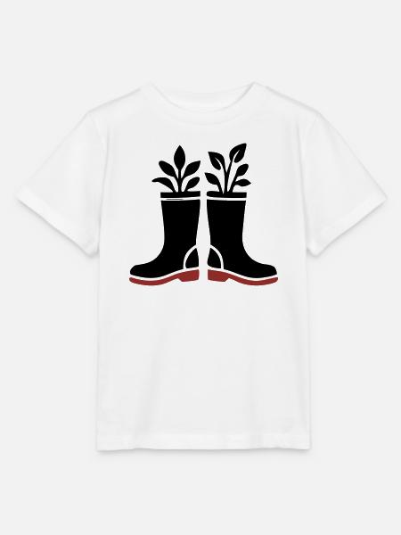 Gummistiefel Pflanzen Icon - Stanley/Stella Kinder T-Shirt MINI CREATOR  - Weiß