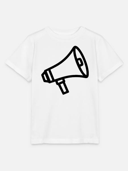 Megaphon - Stanley/Stella Kinder T-Shirt MINI CREATOR  - Weiß