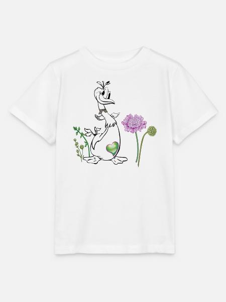Ente auf der Wiese - Stanley/Stella Kinder T-Shirt MINI CREATOR - Weiß