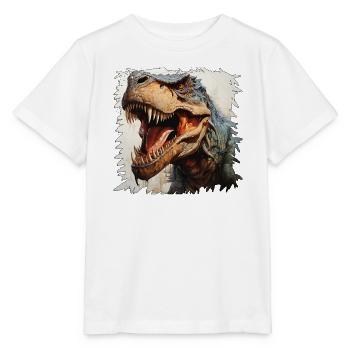 Graffiti néon de tête de dinosaure - T-shirt bio MINI CREATOR Stanley/Stella Enfant - blanc - Devant - Maike (125cm)