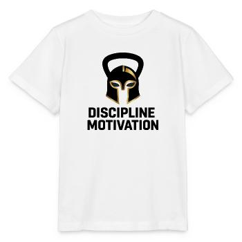 Casque spartiate Discipline Motivation - T-shirt bio MINI CREATOR Stanley/Stella Enfant - blanc - Devant - Maike (125cm)