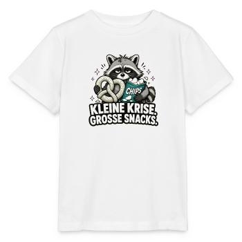 Kleine Krise, große Snacks - Stanley/Stella Kinder T-Shirt MINI CREATOR  - Weiß - Vorne - Maike (125cm)