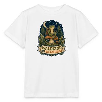 Waldkind mit WLAN-Pause - Stanley/Stella Kinder T-Shirt MINI CREATOR  - Weiß - Vorne - Maike (125cm)