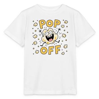 Pop Off Funny Popcorn - Stanley/Stella MINI CREATOR Kids’ T-Shirt - white - Front - Maike (125cm)