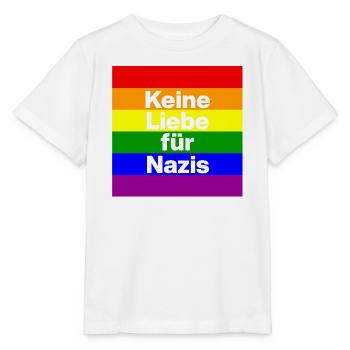 KEINE LIEBE FÜR NAZIS, NIE WIEDER, NO NZS, FRIEDEN - Stanley/Stella Kinder T-Shirt MINI CREATOR  - Weiß - Vorne - Maike (125cm)
