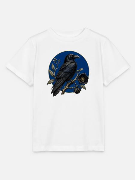 Großer botanischer gotischer Rabe - Stanley/Stella Kinder T-Shirt MINI CREATOR  - Weiß