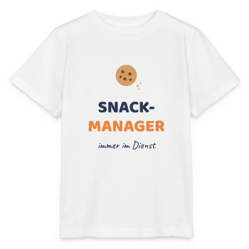 Snack Manager - Stanley/Stella Kinder T-Shirt MINI CREATOR  - Weiß - Vorne - Maike (125cm)