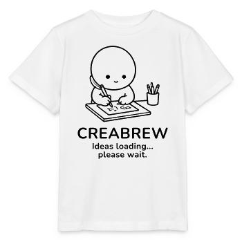 Creabrew – Ideas Loading | Creative Mind Mood - Stanley/Stella Kinder T-Shirt MINI CREATOR  - Weiß - Vorne - Maike (125cm)