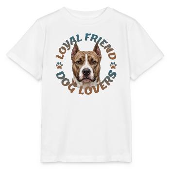 Amis fidèles, amoureux des chiens - T-shirt bio MINI CREATOR Stanley/Stella Enfant - blanc - Devant - Maike (125cm)