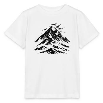 Mount Everest Graphic in Black – Minimalist - Stanley/Stella MINI CREATOR Kids’ T-Shirt - white - Front - Maike (125cm)
