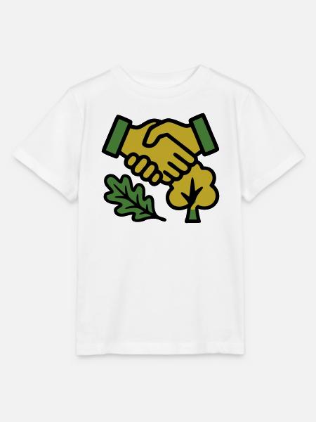 Handschlag Natur Forst Logo - Stanley/Stella Kinder T-Shirt MINI CREATOR - Weiß