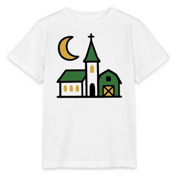 Œuvres d’art de la lune de l’église du village - T-shirt bio MINI CREATOR Stanley/Stella Enfant - blanc - Devant - Maike (125cm)