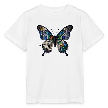 Papillon de la cathédrale Steampunk - T-shirt bio MINI CREATOR Stanley/Stella Enfant - blanc - Devant - Maike (125cm)