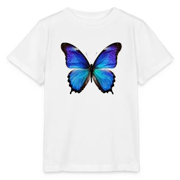 Empreinte aile du Monarque Azur - T-shirt bio MINI CREATOR Stanley/Stella Enfant - blanc - Devant - Maike (125cm)