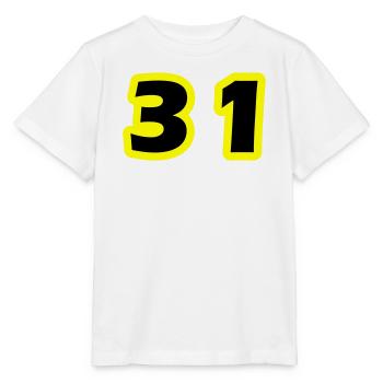 Symbole du chiffre 31 - T-shirt bio MINI CREATOR Stanley/Stella Enfant - blanc - Devant - Maike (125cm)
