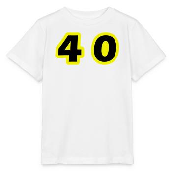 40 Zahl symbol - Stanley/Stella Kinder T-Shirt MINI CREATOR  - Weiß - Vorne - Maike (125cm)