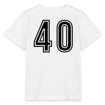 40 Zahl symbol - Stanley/Stella Kinder T-Shirt MINI CREATOR  - Weiß - Vorne - Maike (125cm)