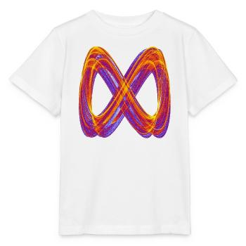 Boucles lumineuses de l’Attracteur étrange de l’infini - T-shirt bio MINI CREATOR Stanley/Stella Enfant - blanc - Devant - Maike (125cm)
