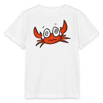 Dessin animé de crabe rouge aux grands yeux - T-shirt bio MINI CREATOR Stanley/Stella Enfant - blanc - Devant - Maike (125cm)
