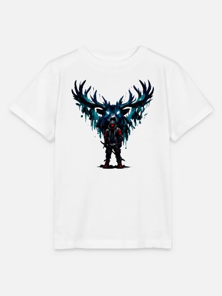 Nachtkrieger mit blauen Flügeln - Stanley/Stella Kinder T-Shirt MINI CREATOR  - Weiß