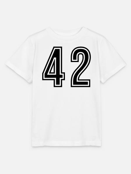 42 Zahl symbol - Stanley/Stella Kinder T-Shirt MINI CREATOR  - Weiß
