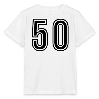 Symbole de 50 chiffres - T-shirt bio MINI CREATOR Stanley/Stella Enfant - blanc - Devant - Maike (125cm)