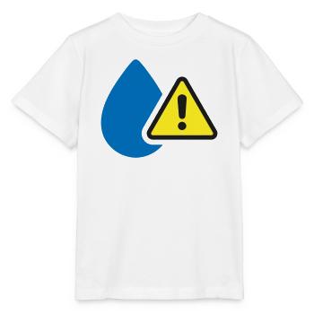 Avertissement de fuite d’eau Symbole d’humidité icône solide - T-shirt bio MINI CREATOR Stanley/Stella Enfant - blanc - Devant - Maike (125cm)