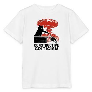 Tasse à café Linocut Cat Nuclear Explosion - T-shirt bio MINI CREATOR Stanley/Stella Enfant - blanc - Devant - Maike (125cm)